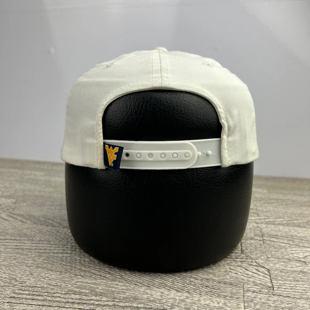 Vintage West Virginia Hat Cap Snap Back Adjustable White Mountaineer University